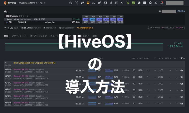 HiveOSの導入方法